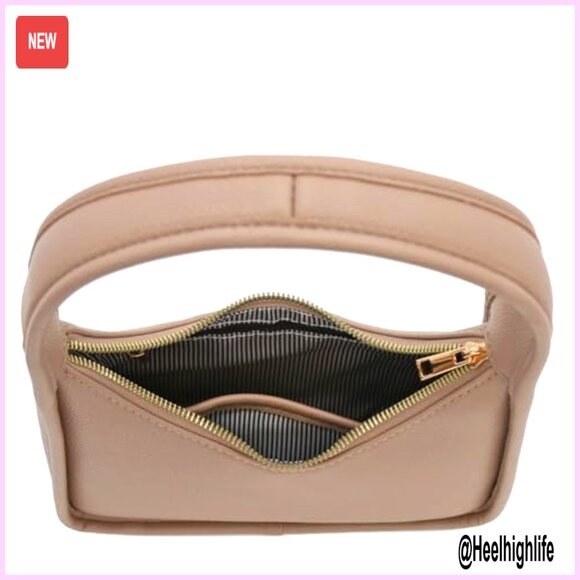 Small Curved Shoulder Bag Minimalist Underarm Crescent Handbag - Picture 7 of 7